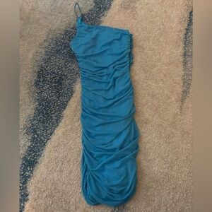 Princess Polly Vibrant Blue One-Shoulder Dress